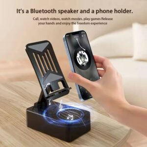 Holder,Wireless Speaker with Stand – 3 in 1 Mobile Phone Holder,360 Rotating Phone Stand