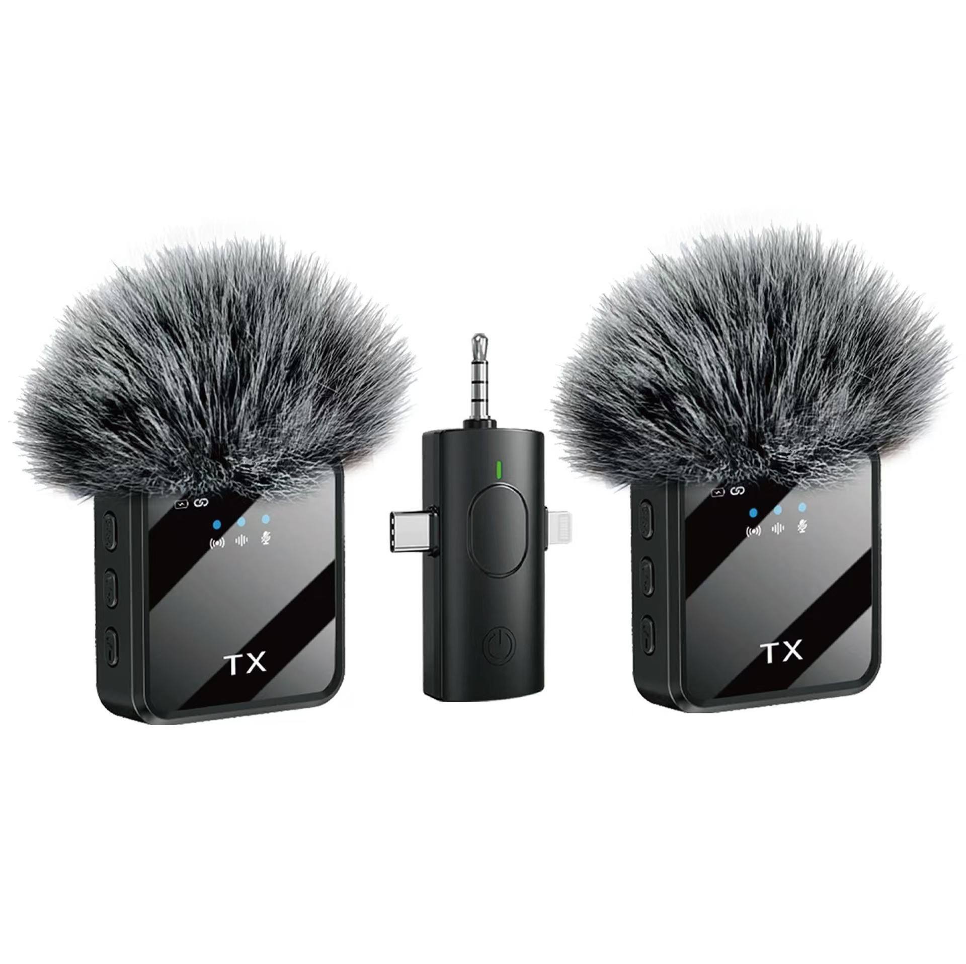 F11 2:1 Wireless Microphone For IPhone , Android and Camera
