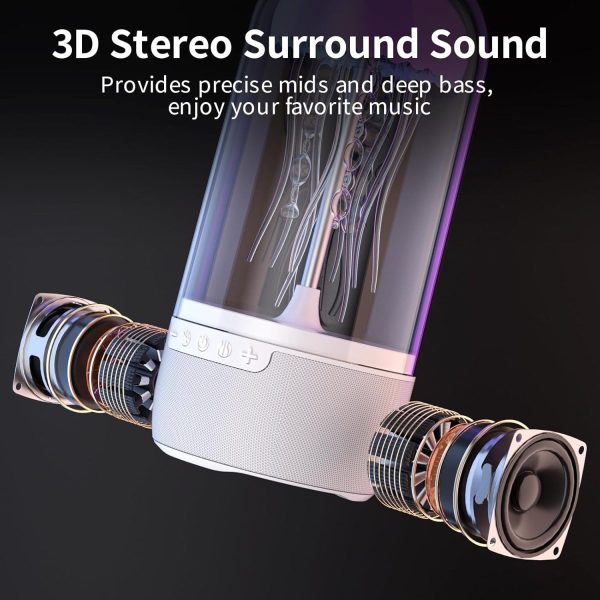 Jellyfish Lamp Bluetooth Speaker 3D Surround HiFi Stereo 1500mAh Sports - Image 5