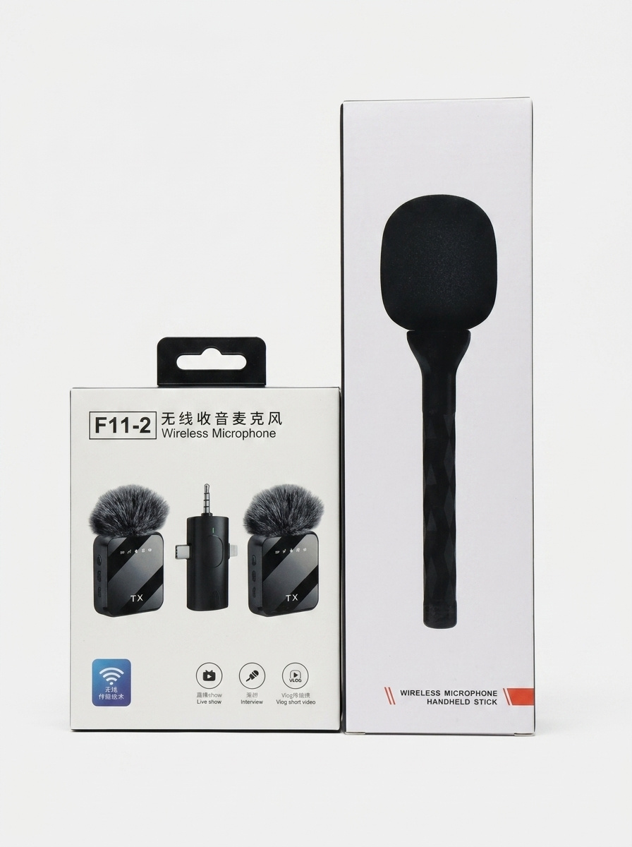 F11-2 Wireless Microphone with Handheld Stick — WattaGadget Bangladesh