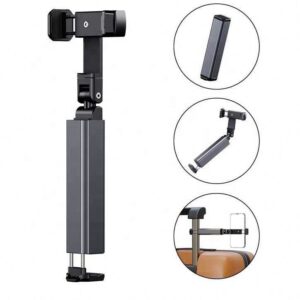 Multi-Functional Airplane Travel Phone Holder & Desk Mount - 360° Rotating Foldable Metal Stand