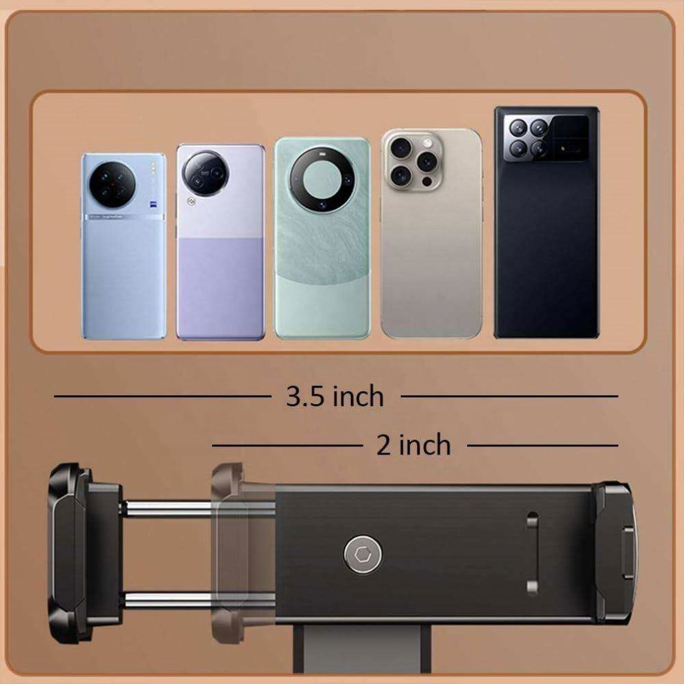 Multi-Functional Airplane Travel Phone Holder & Desk Mount - 360° Rotating Foldable Metal Stand - Image 4