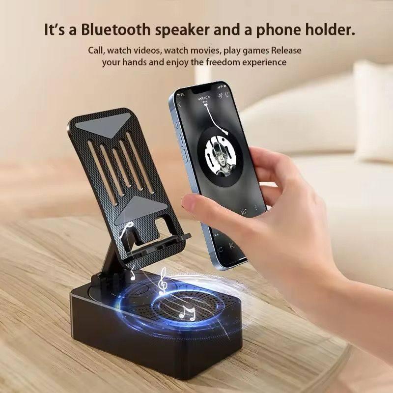 Holder,Wireless Speaker with Stand – 3 in 1 Mobile Phone Holder,360 Rotating Phone Stand